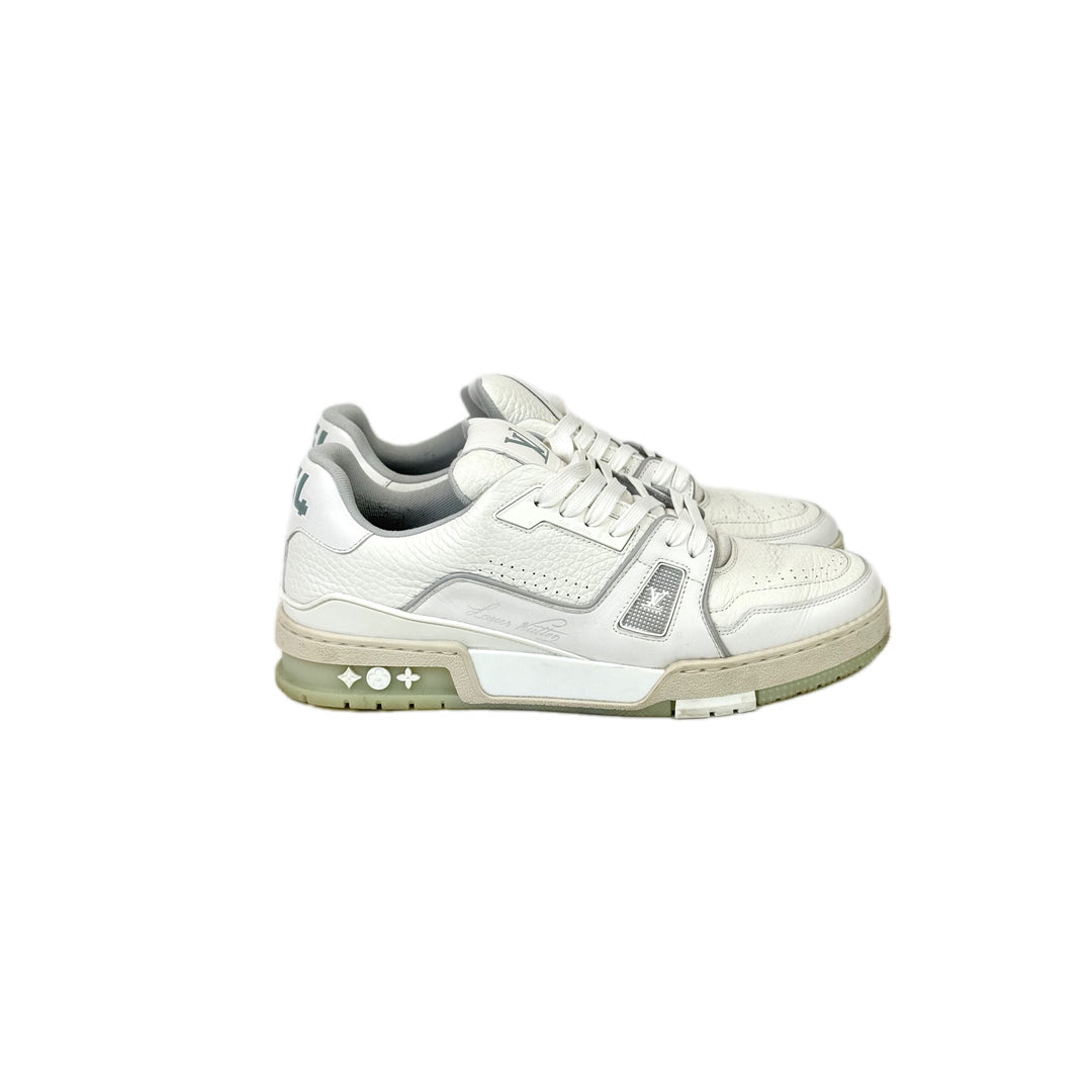 Louis Vuitton Trainer Sneaker White Shoe #7.5