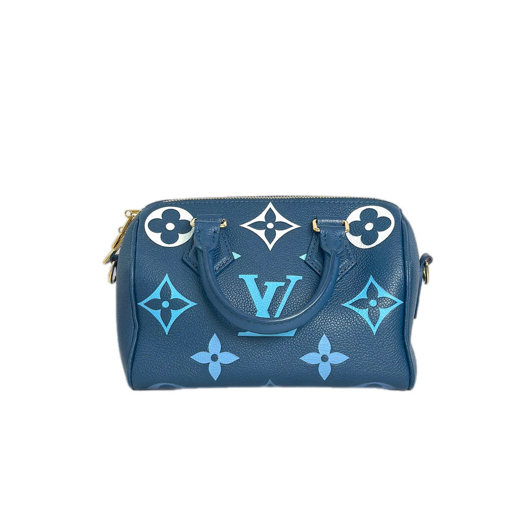 Louis Vuitton Monogram Blue Speedy 20