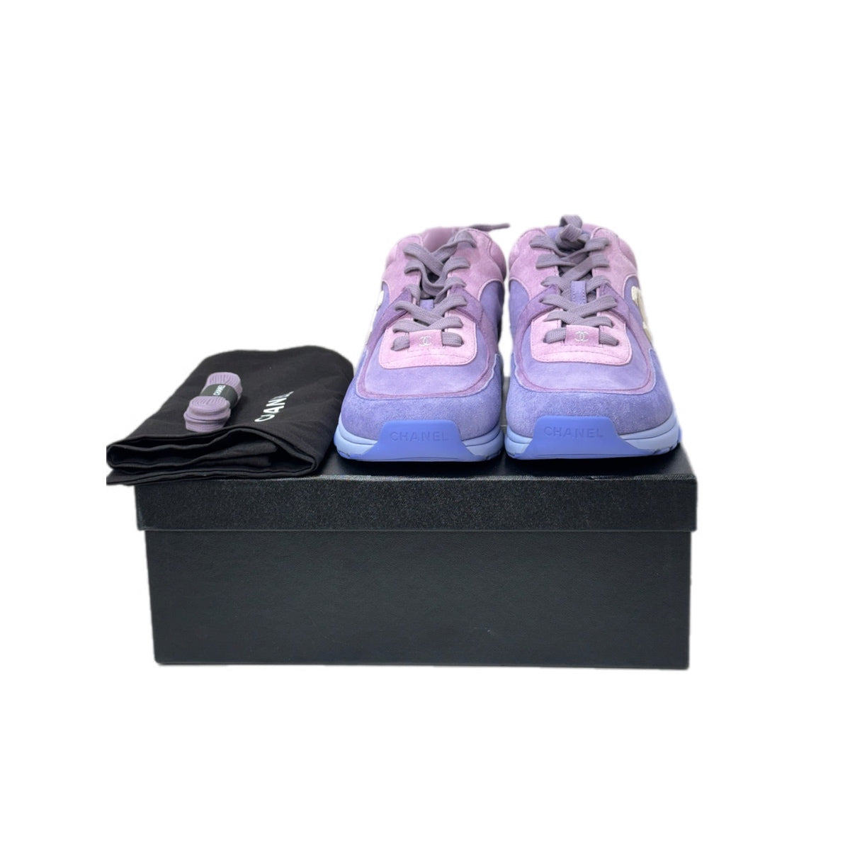 Chanel Purple Suede Calfskin Sneakers #39.5 - Jiaxyk