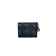 Dior Lady Dior Black Leather Wallet