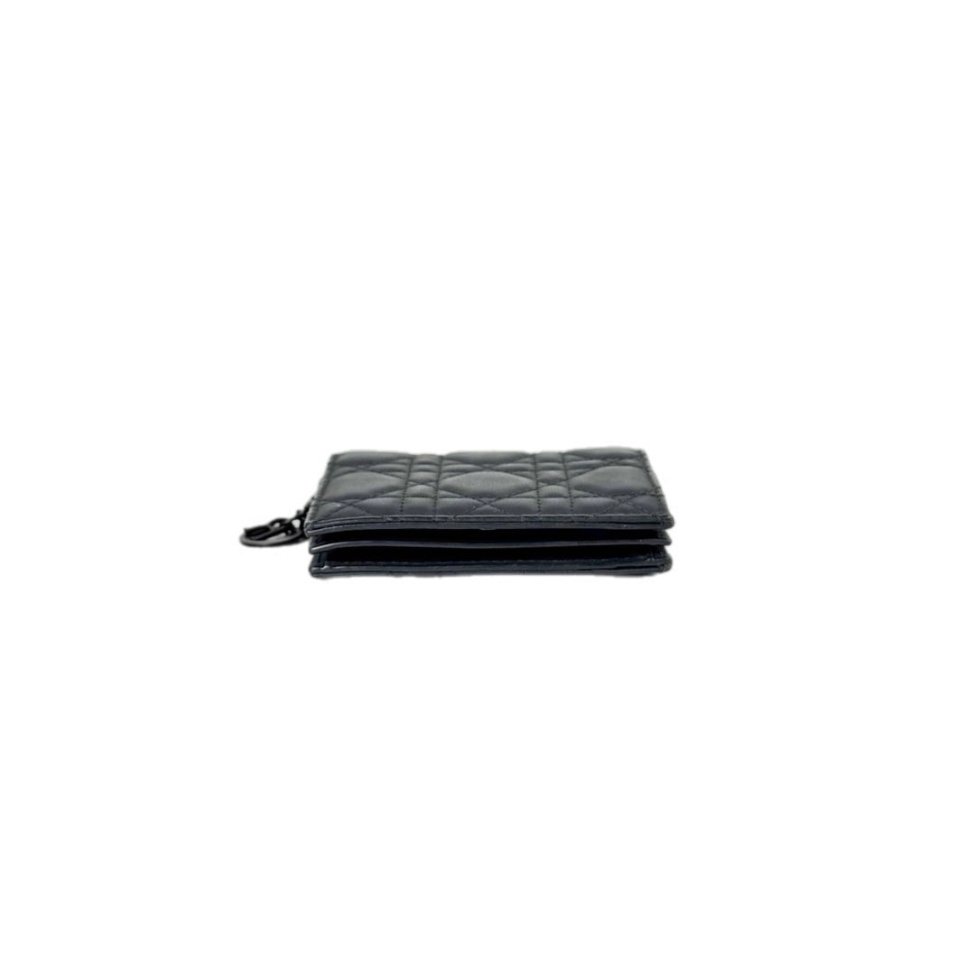 Dior Lady Dior Black Leather Wallet