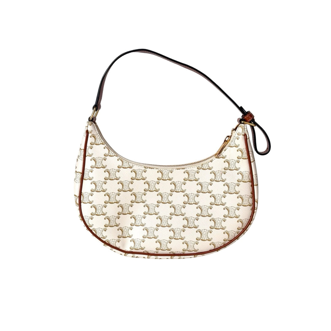 Celine Ava Medium White Hobo Bag