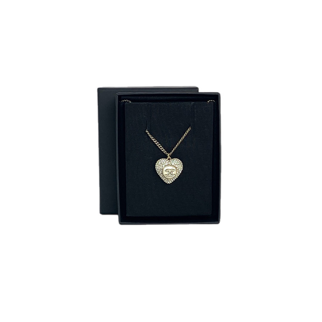 Chanel Heart Crystal Necklace