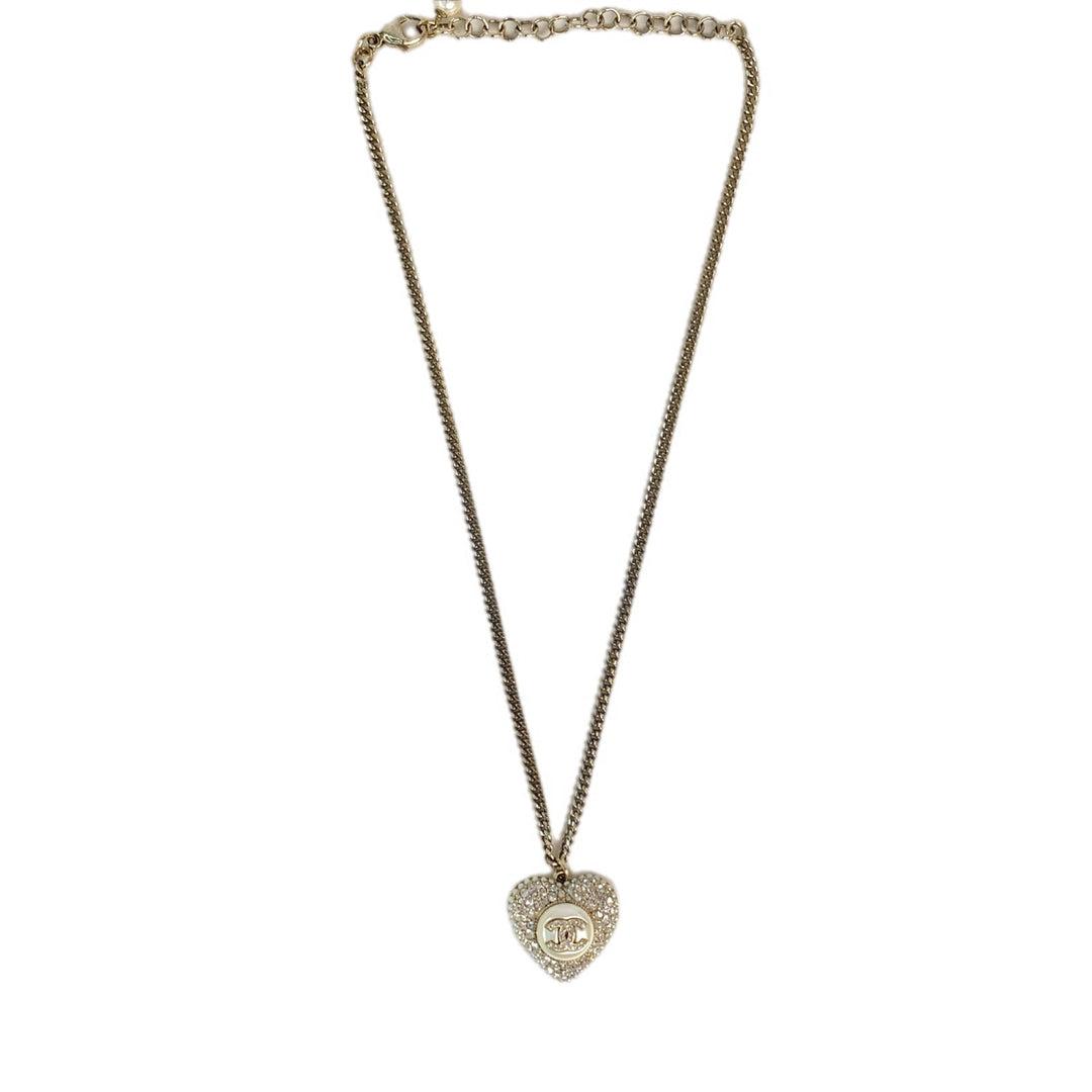Chanel Heart Crystal Necklace