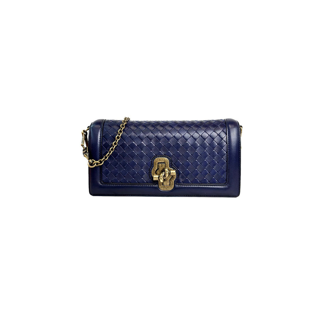 Bottega Veneta Blue Olimpia Knot Bag