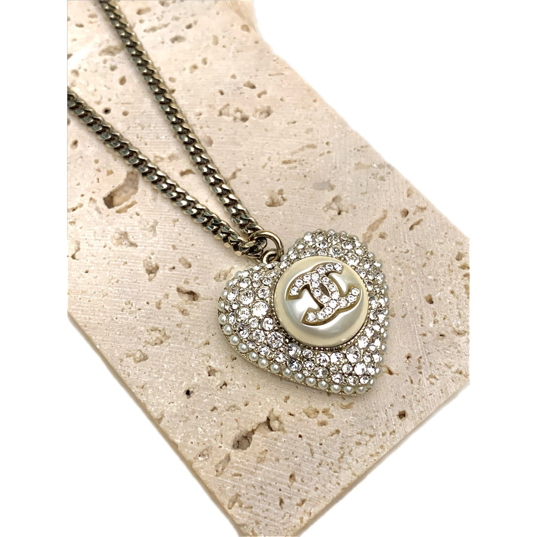 Chanel Heart Crystal Necklace