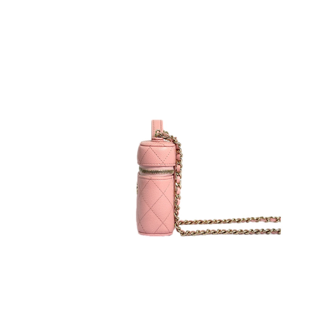 Chanel Mini Top Handle Pink Vanity Case Bag