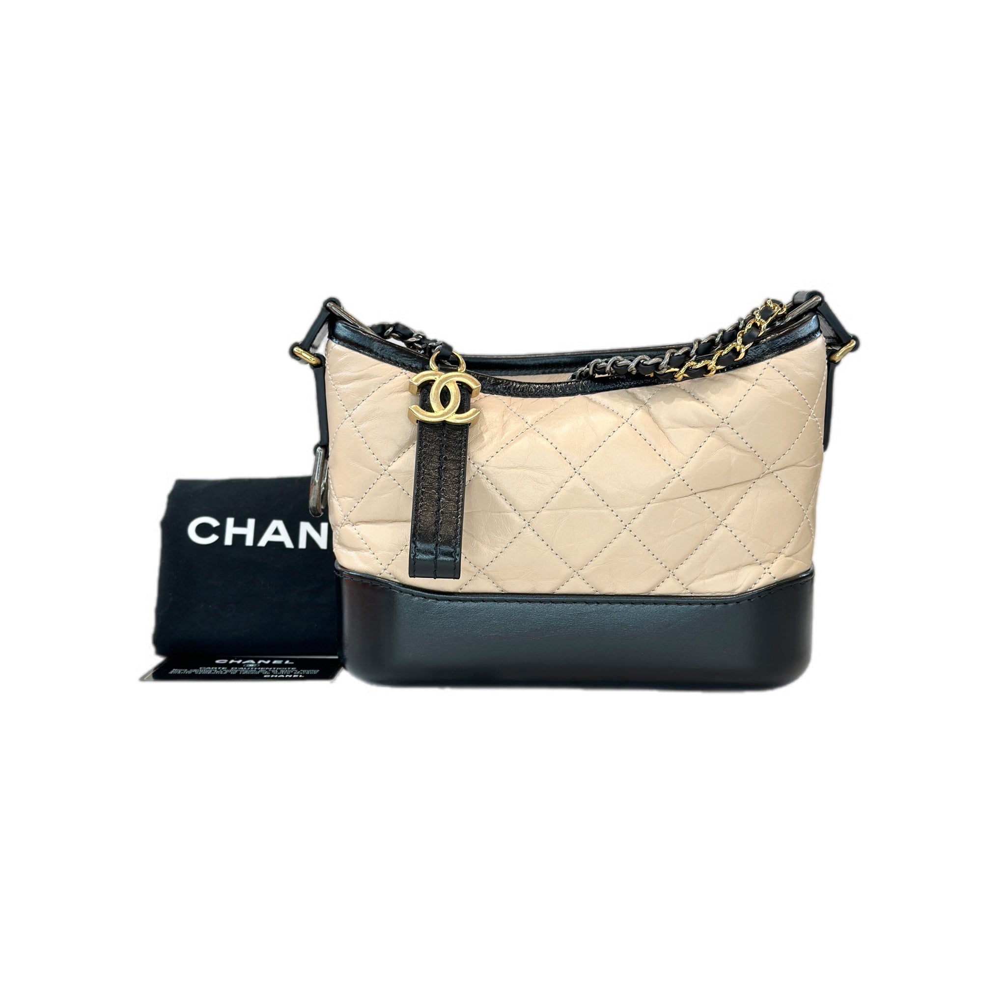 Chanel Cream/Black Gabrielle Small Bag - Jiaxyk