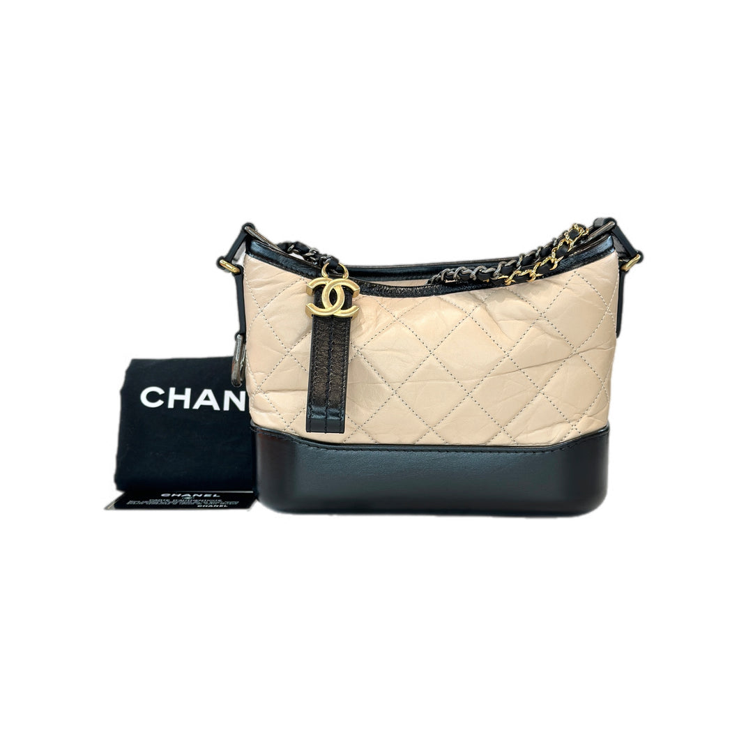 Chanel Cream/Black Gabrielle Small Bag - Jiaxyk
