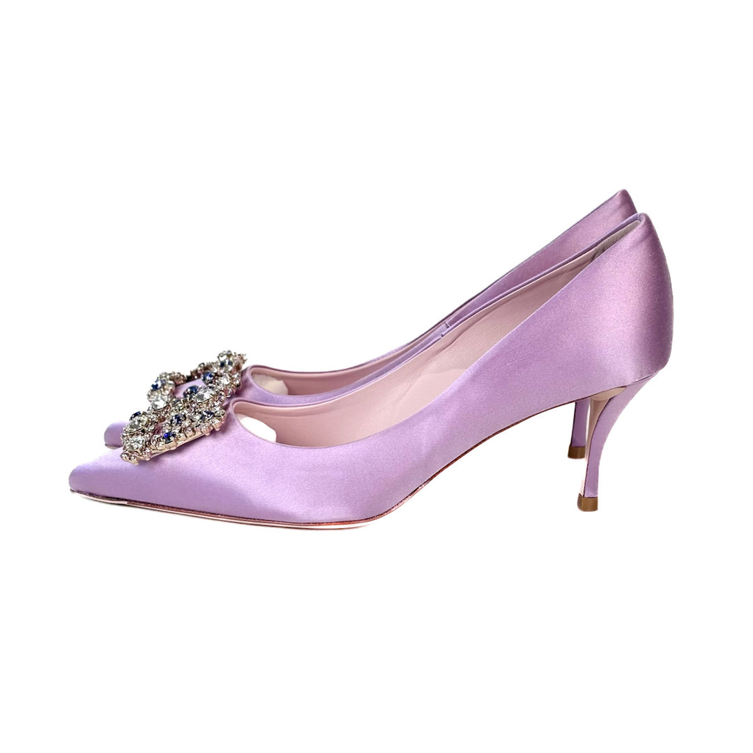 Roger Vivier Flower Strass Buckle Pump Shoes