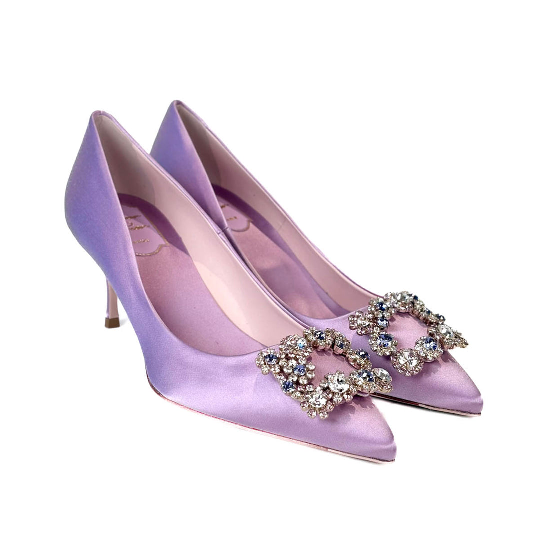 Roger Vivier Flower Strass Buckle Pump Shoes