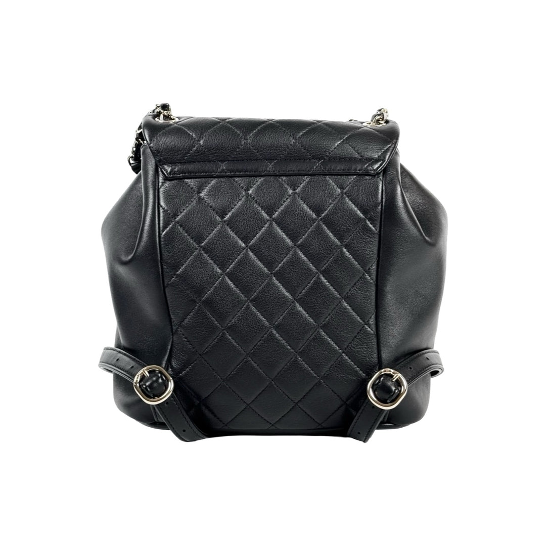 Chanel Backpack Duma Medium Black Gold Bag