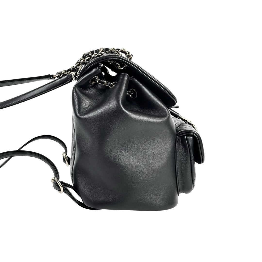 Chanel Backpack Duma Medium Black Gold Bag