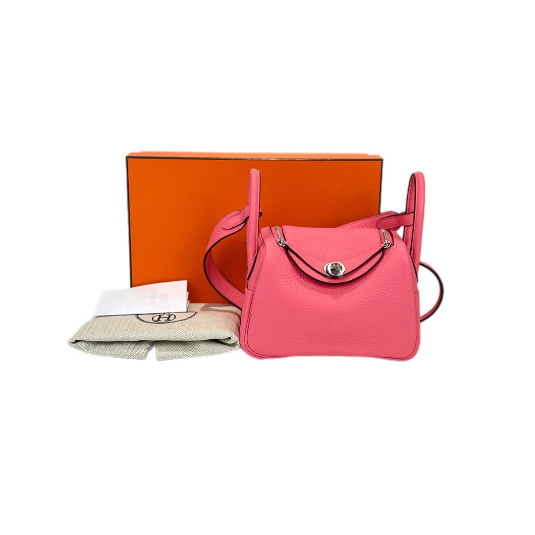 Hermes Mini Lindy Bag TC 8W Rose Azalee - Jiaxyk