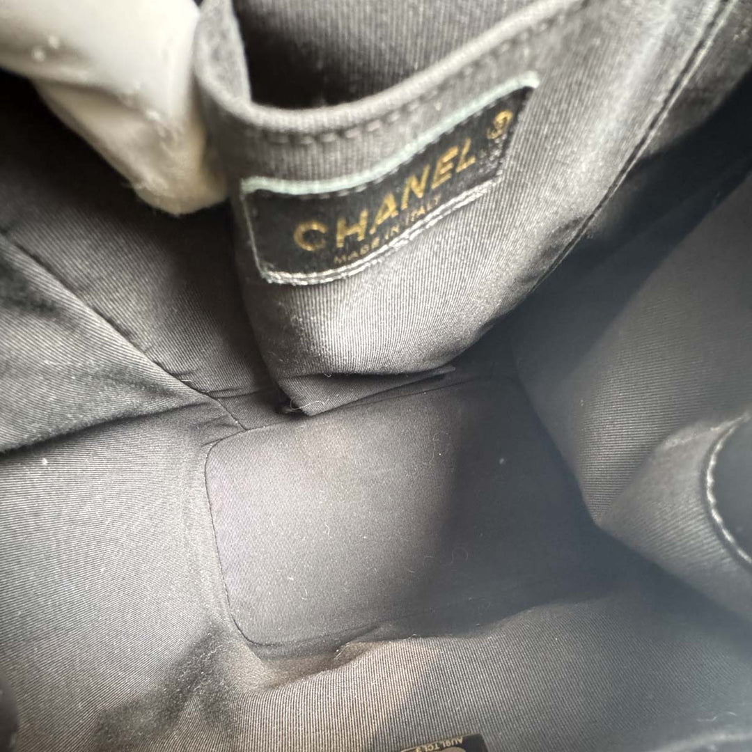 Chanel Backpack Duma Medium Black Gold Bag