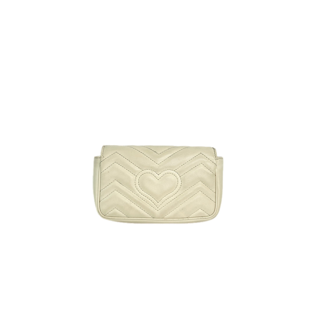 Gucci Marmont Super Mini White Bag