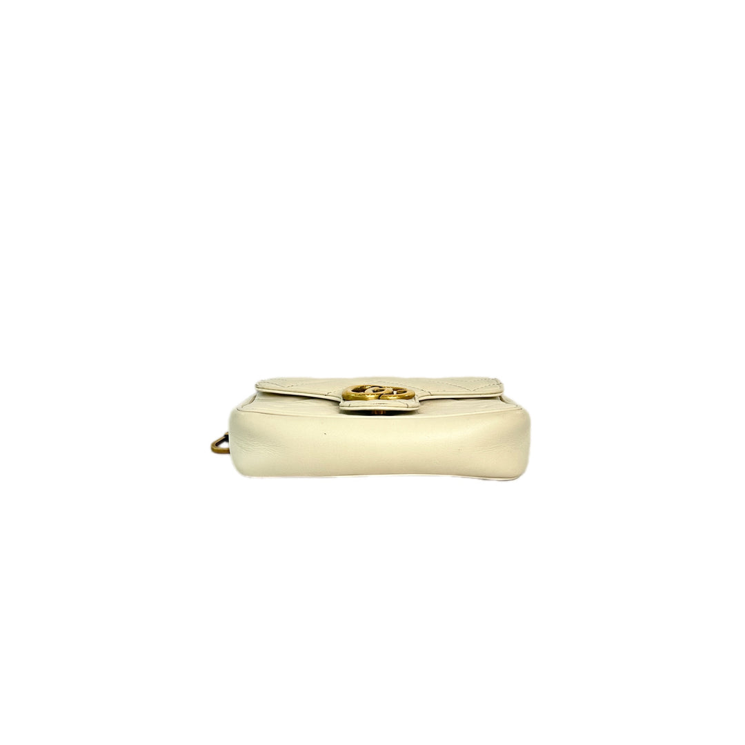Gucci Marmont Super Mini White Bag