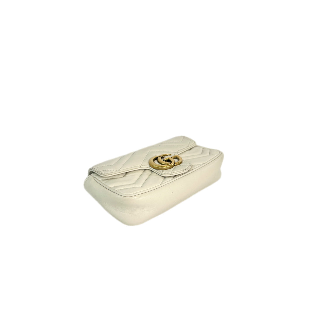 Gucci Marmont Super Mini White Bag