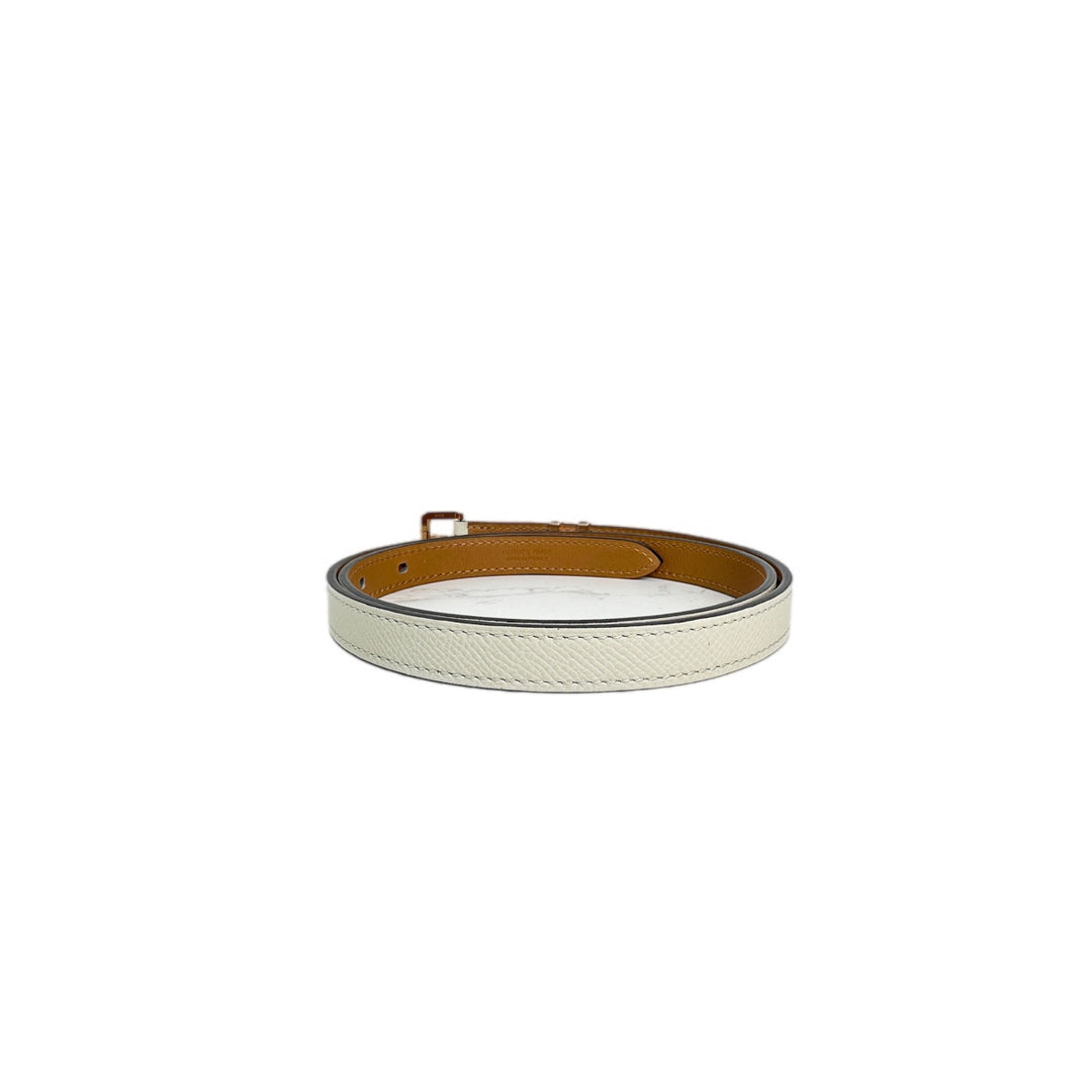 Hermes White Pop H 15 Belt 75cm