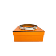 Hermes White Pop H 15 Belt 75cm