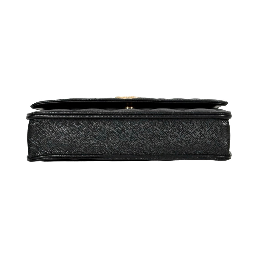 Chanel Woc Black Caviar Bag Pearl Chain