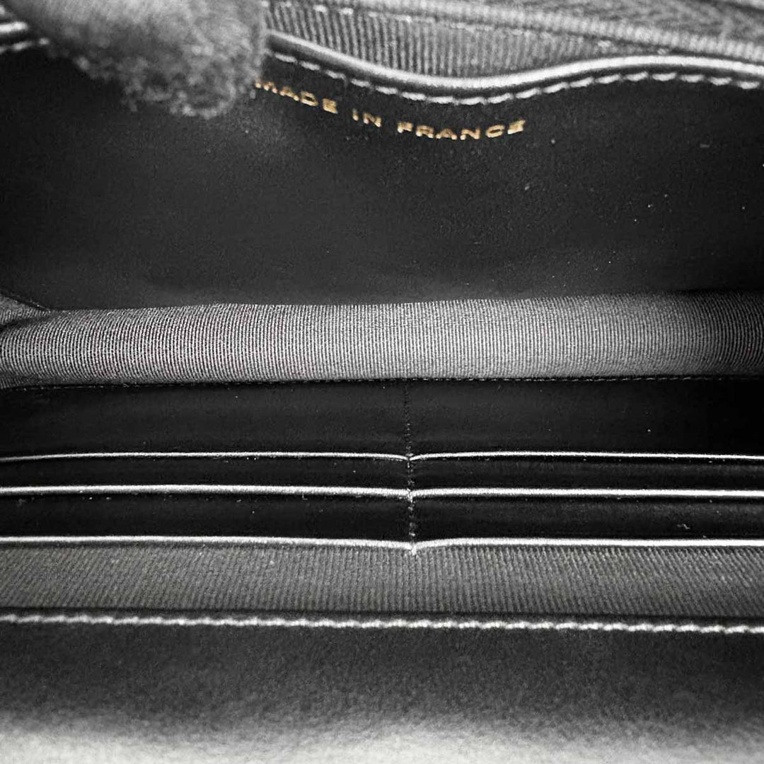 Chanel Woc Black Caviar Bag Pearl Chain