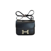 Hermes Mini Black Tadelakt/Lizard Constance Bag - Jiaxyk