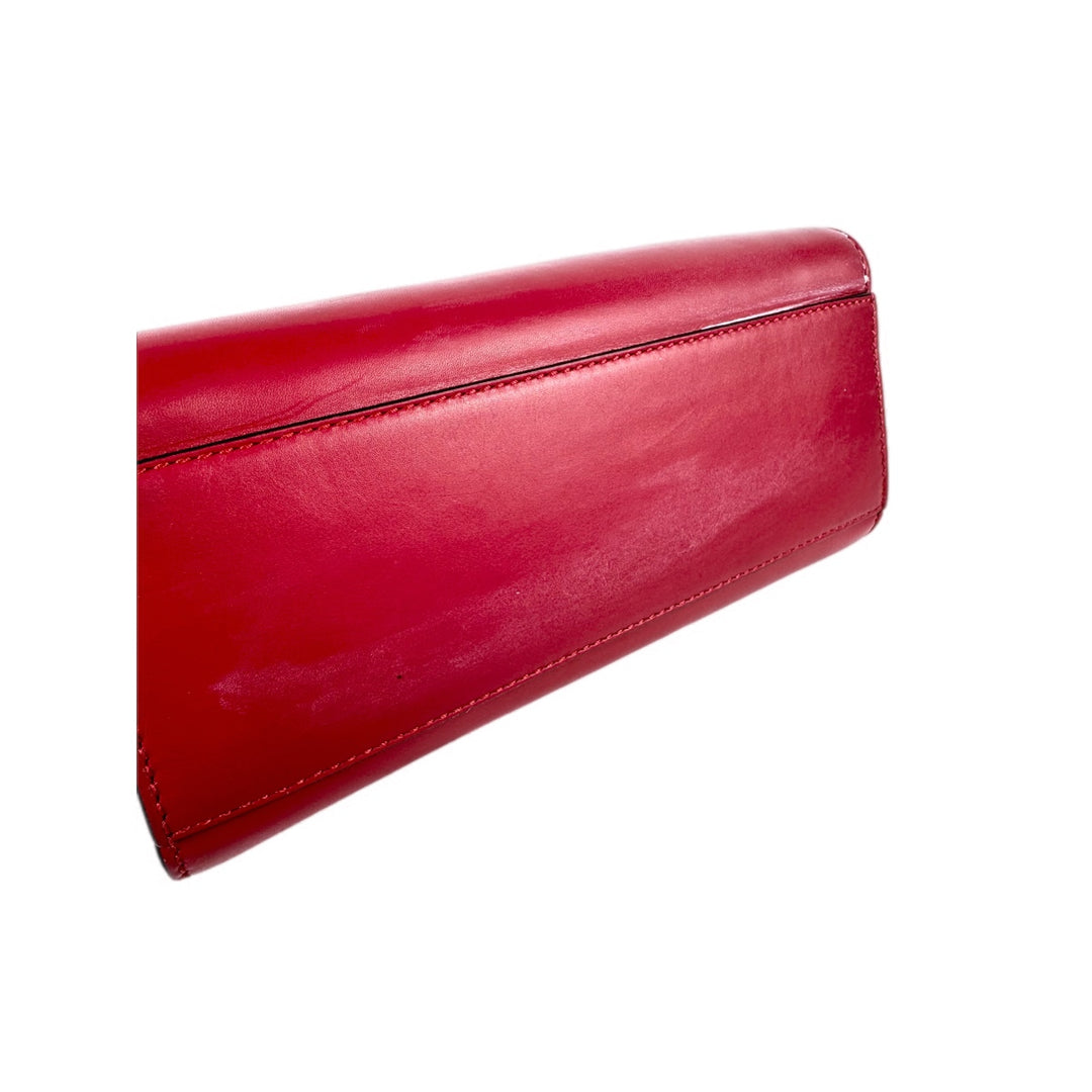 Gucci Small Nymphaea Bamboo Handtasche Bag Red Calfskin
