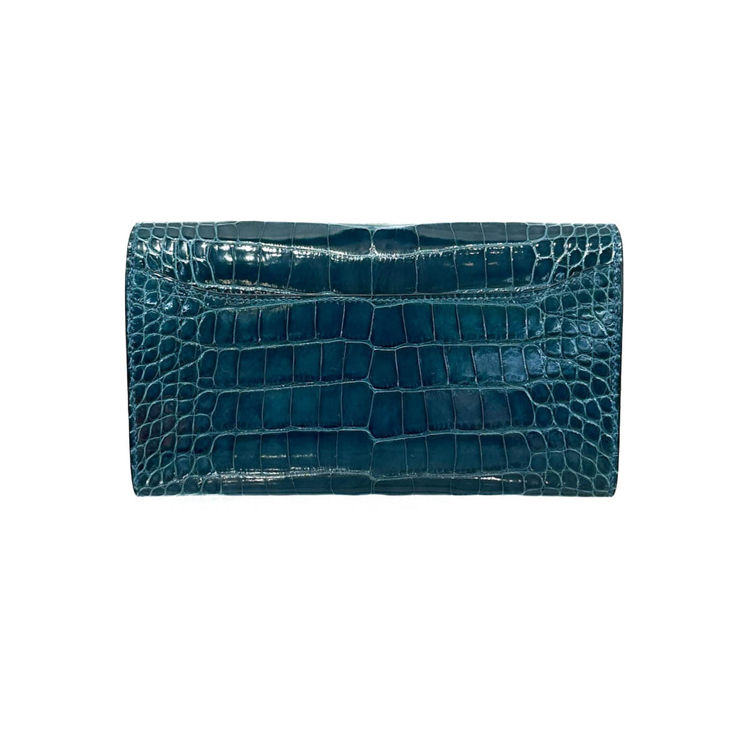 Hermes Green Crocodile Constance Wallet