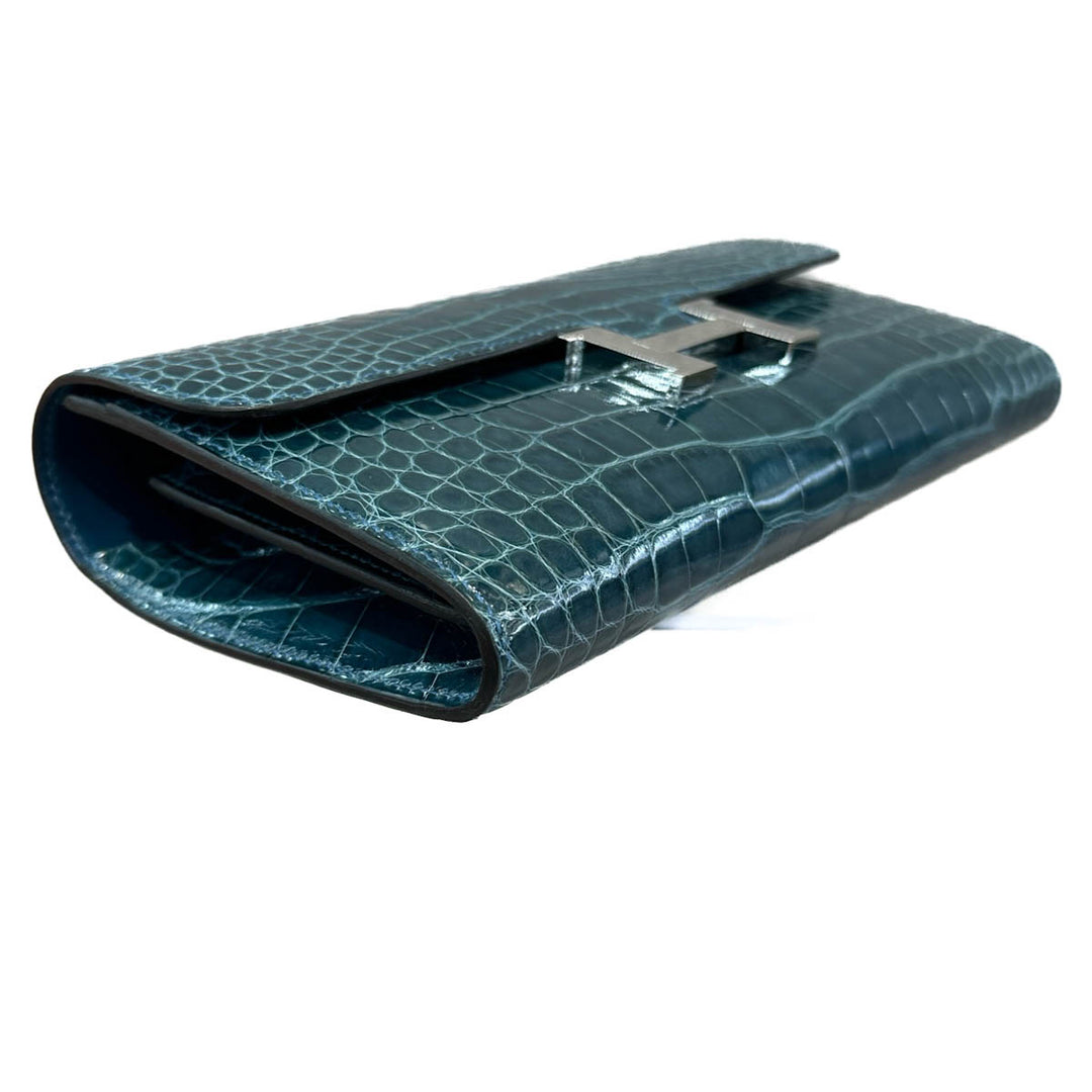 Hermes Green Crocodile Constance Wallet