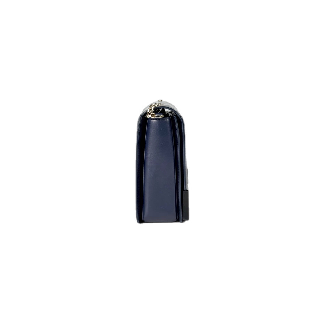 Bvlgari Navy Calfskin and Perspex Crossbody Bag