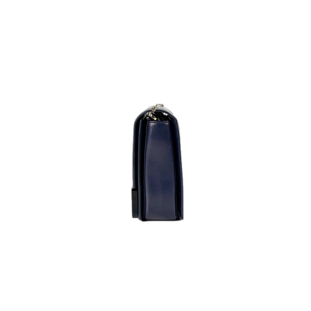 Bvlgari Navy Calfskin and Perspex Crossbody Bag