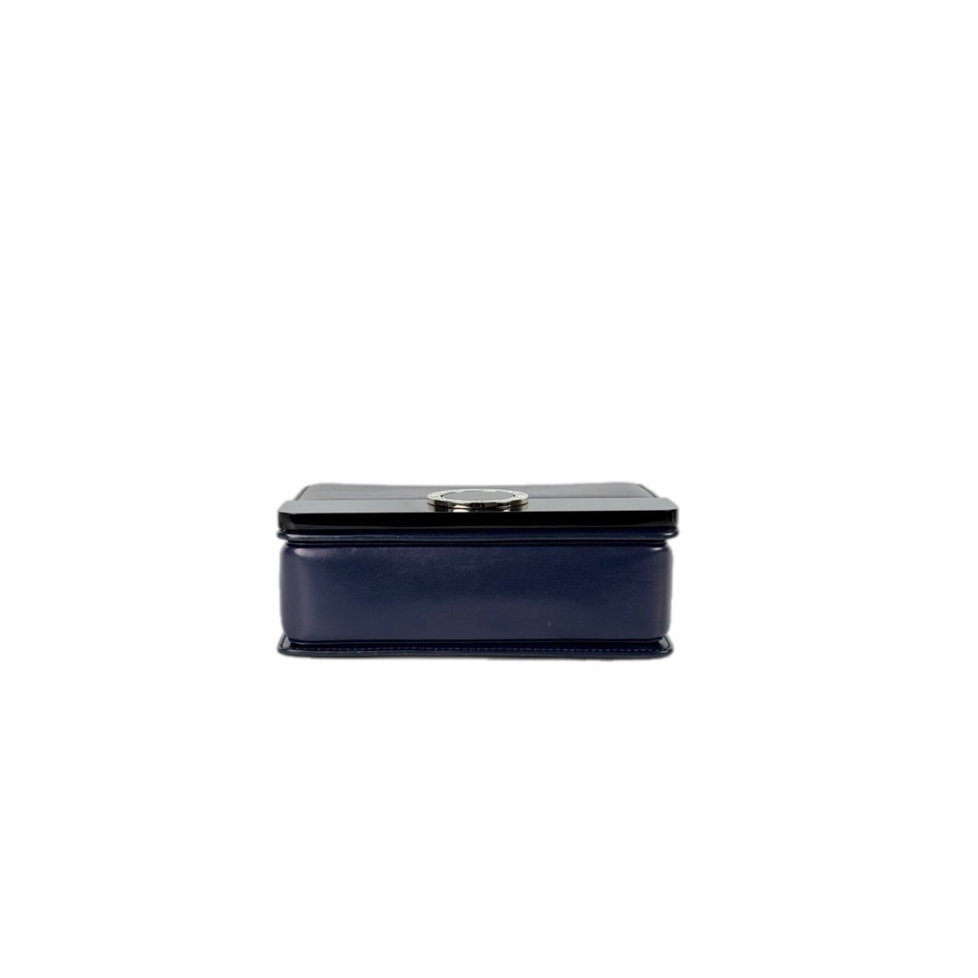 Bvlgari Navy Calfskin and Perspex Crossbody Bag