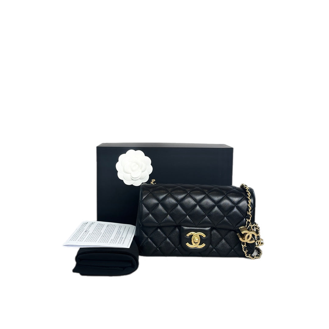 Chanel Classic Flap Mini Bag with CC Pearl Crush
