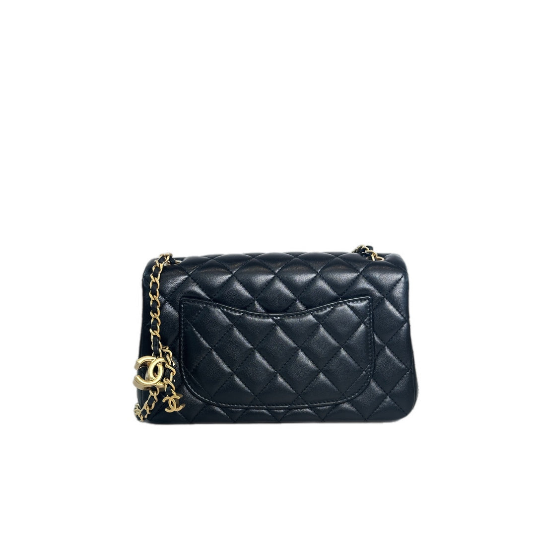 Chanel Classic Flap Mini Bag with CC Pearl Crush