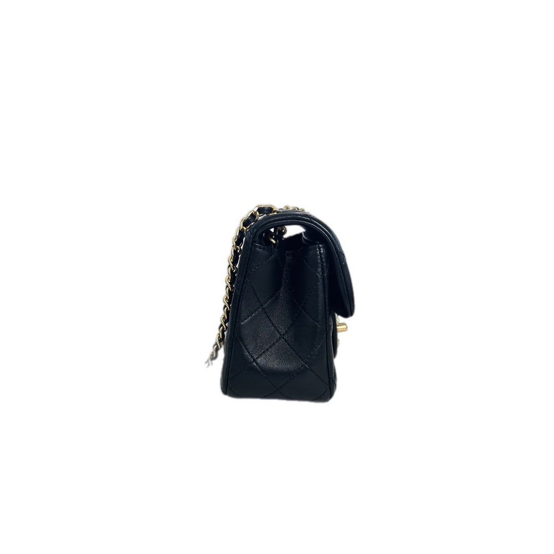 Chanel Classic Flap Mini Bag with CC Pearl Crush