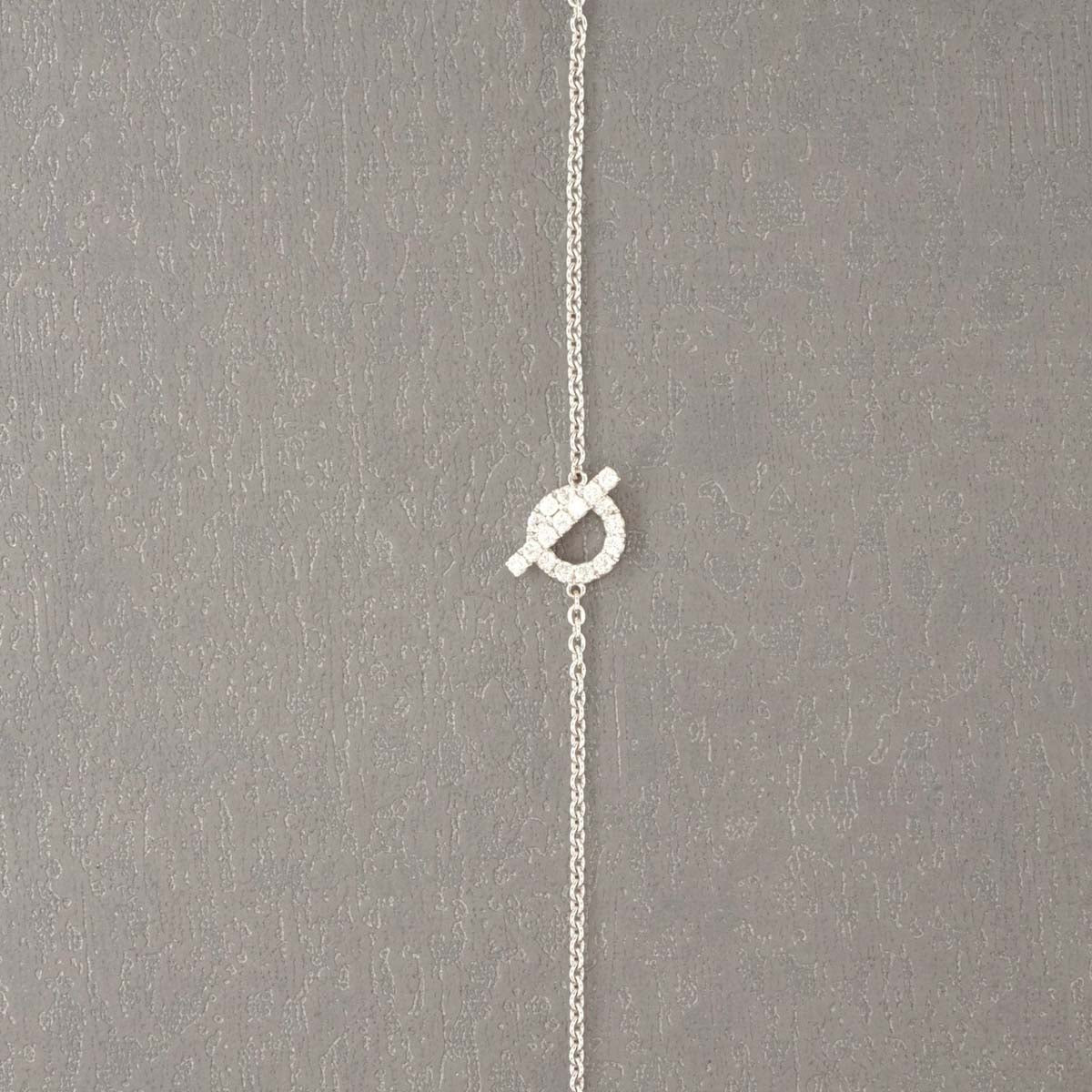 Hermes White Gold Finesse Bracelet