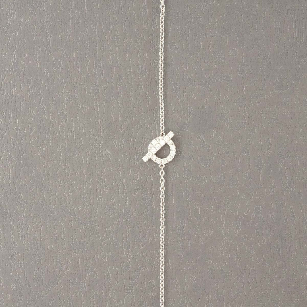 Hermes White Gold Finesse Bracelet