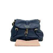 Miumiu Shoulder Bag Blue Calfskin