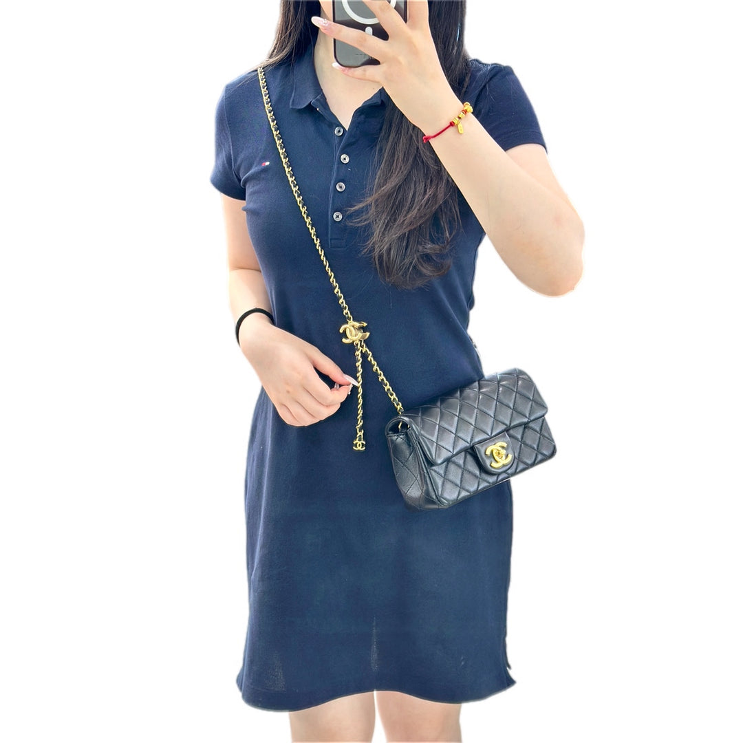 Chanel Classic Flap Mini Bag with CC Pearl Crush