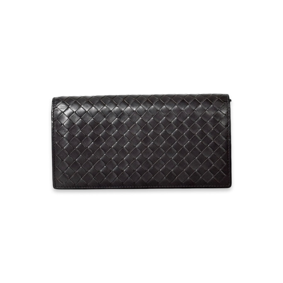 Bottega Veneta Long Wallet Dark Grey