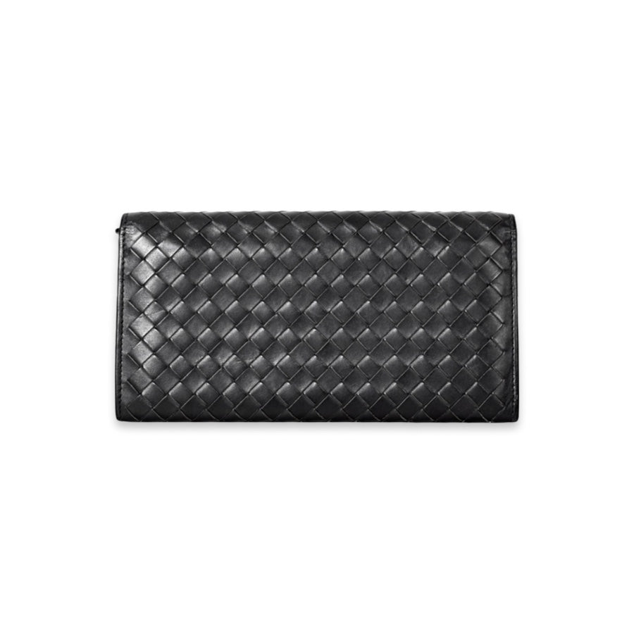 Bottega Veneta Long Wallet Dark Grey