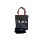 Celine Vertical Cabas in Triomphe Canvas Bag