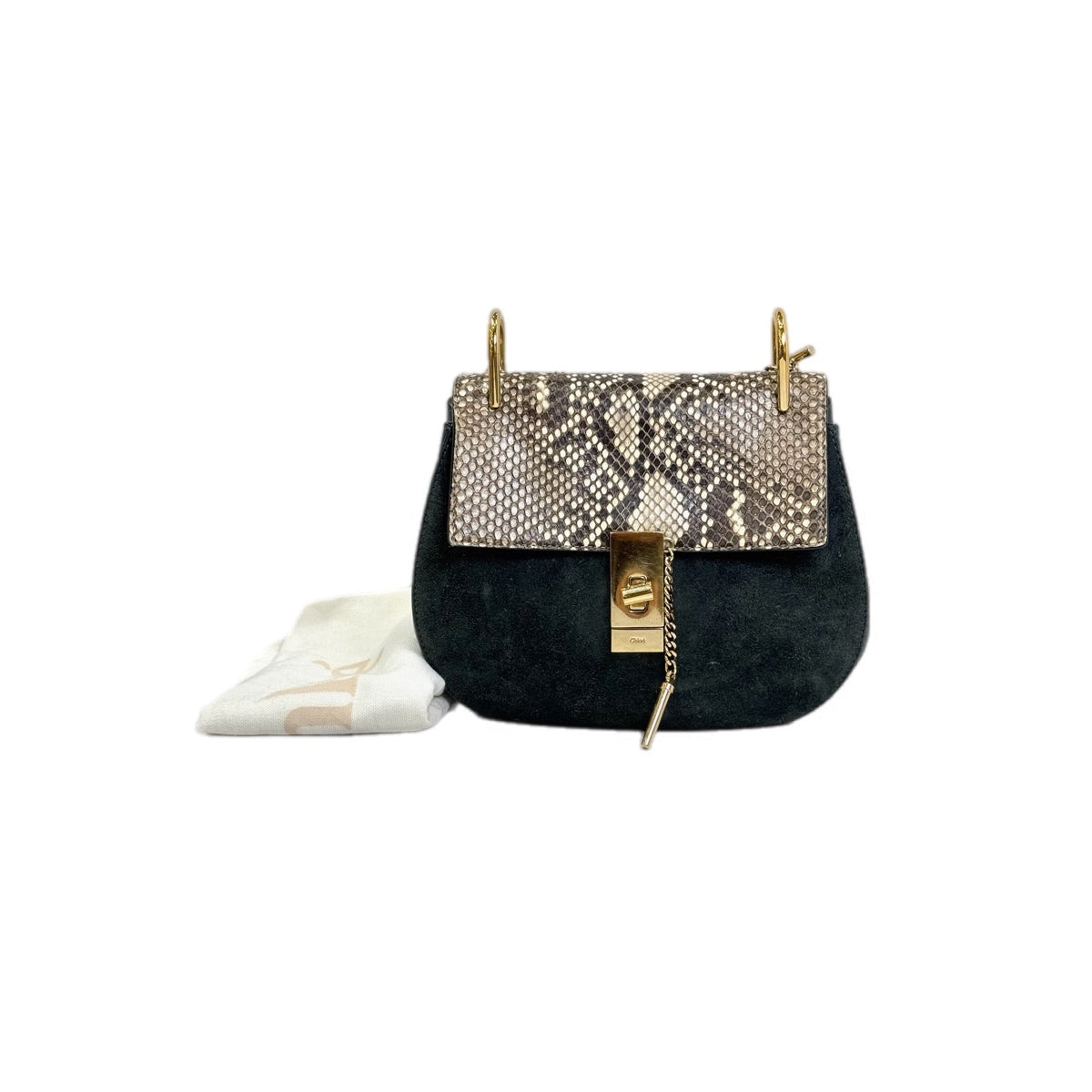 Chloe Black Python Drew Bag