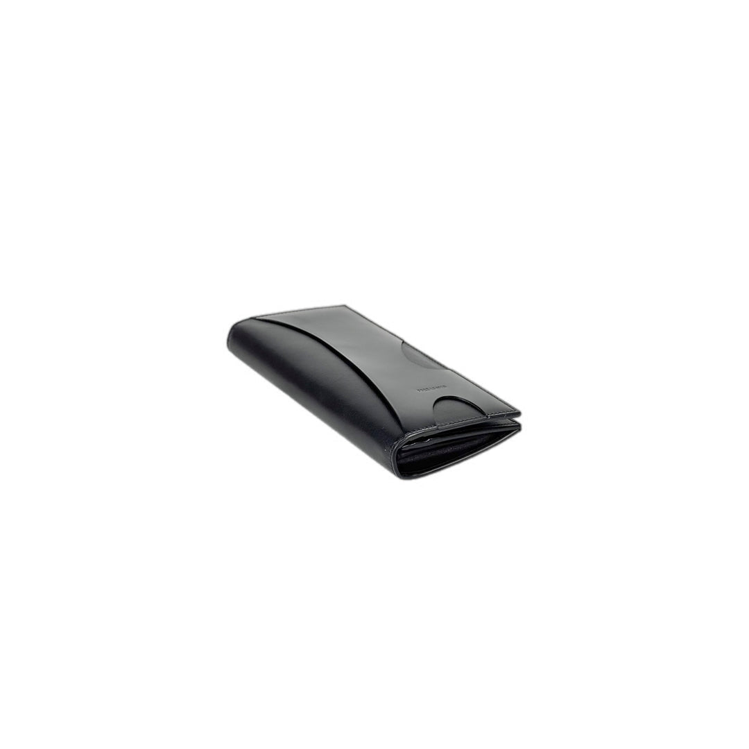 Ferragamo Black Leather Long Wallet