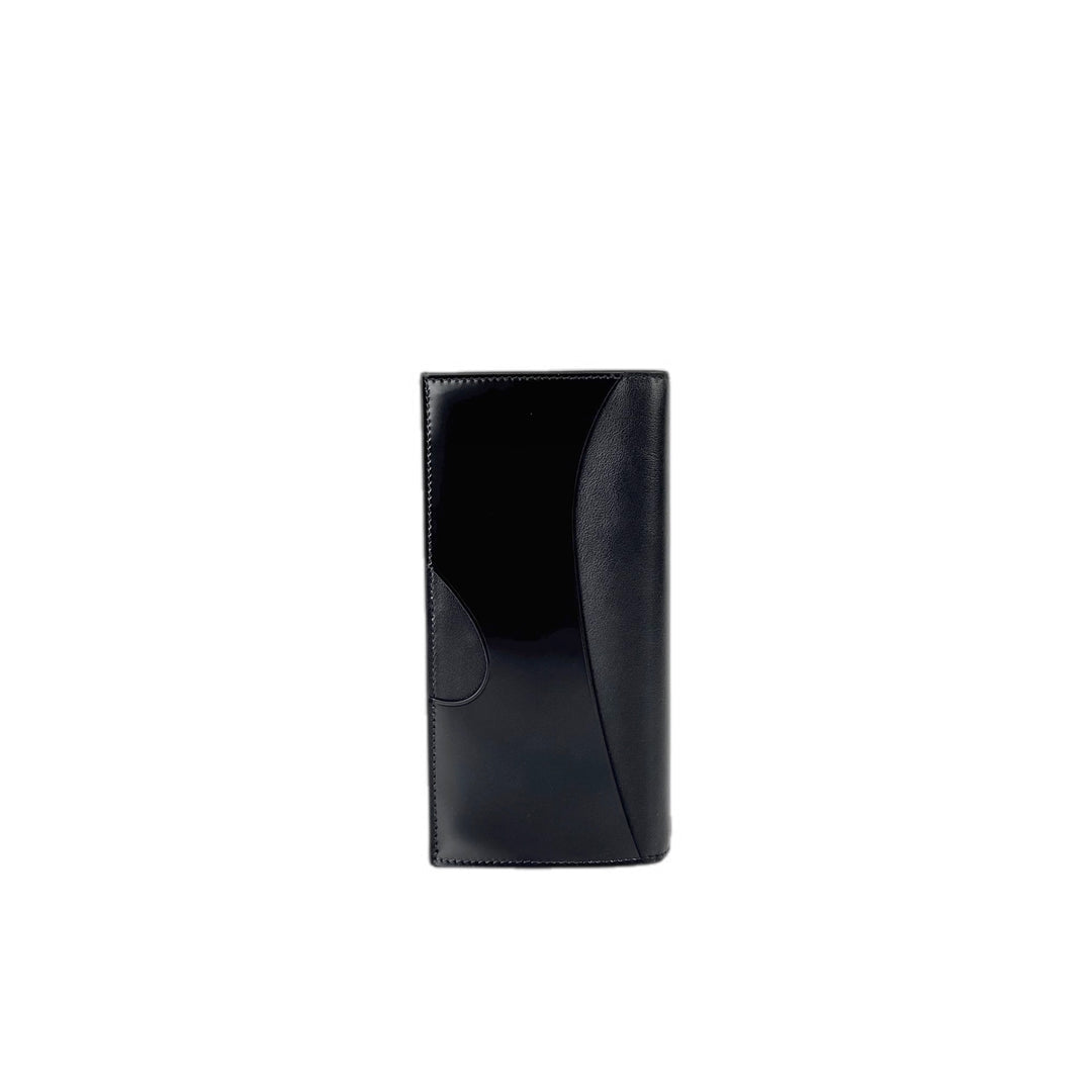 Ferragamo Black Leather Long Wallet