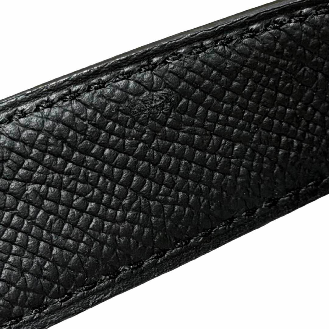 Hermes H Belt White/Black Swift/Epsom #85cm