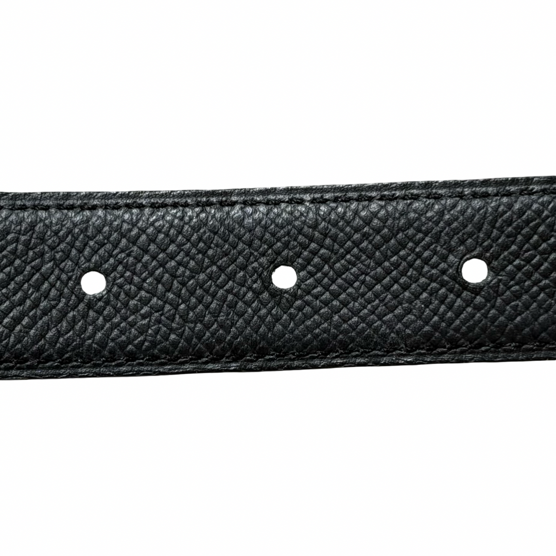 Hermes H Belt White/Black Swift/Epsom #85cm