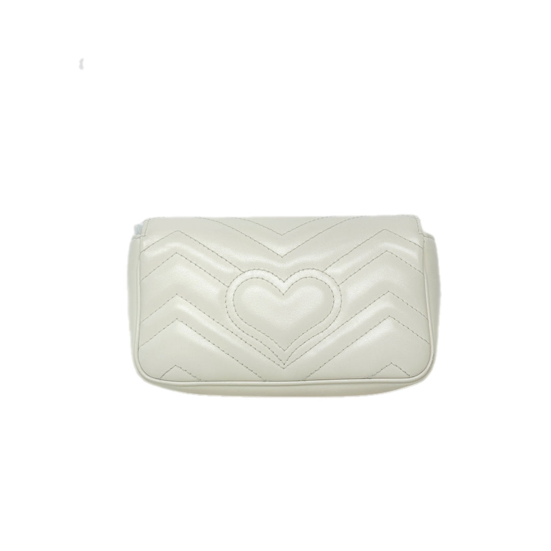 Gucci Marmont Super Mini White Bag
