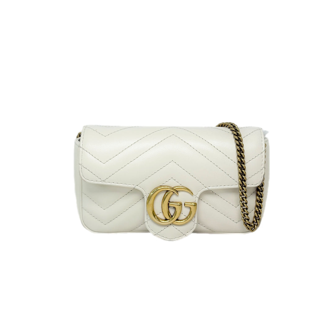Gucci Marmont Super Mini White Bag